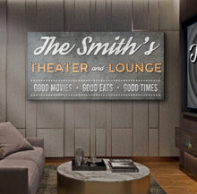 Load image into Gallery viewer, Family Theater and Lounge Sign V
