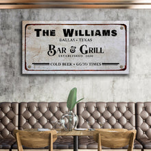 Load image into Gallery viewer, Bar and Grill Sign VII