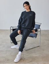 Load image into Gallery viewer, Basics Black Unisex Crewneck