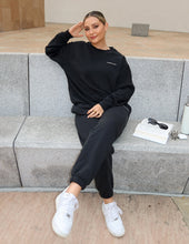 Load image into Gallery viewer, Basics Black Unisex Crewneck