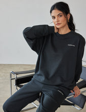 Load image into Gallery viewer, Basics Black Unisex Crewneck