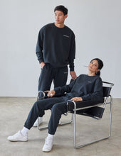 Load image into Gallery viewer, Basics Black Unisex Crewneck