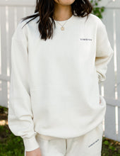 Load image into Gallery viewer, Basics White Sand Unisex Crewneck