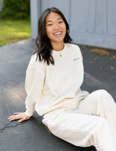 Load image into Gallery viewer, Basics White Sand Unisex Crewneck