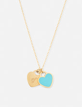 Load image into Gallery viewer, Blue Enamel Heart Logo Necklace