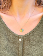 Load image into Gallery viewer, Blue Enamel Heart Logo Necklace
