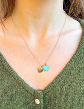 Load image into Gallery viewer, Blue Enamel Heart Logo Necklace