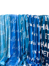 Load image into Gallery viewer, Blue Tones Personalized Minky Blanket