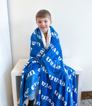 Load image into Gallery viewer, Blue Tones Personalized Minky Blanket