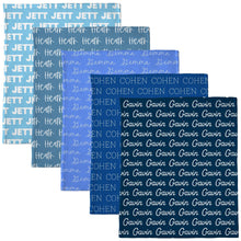 Load image into Gallery viewer, Blue Tones Personalized Minky Blanket