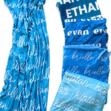 Load image into Gallery viewer, Blue Tones Personalized Minky Blanket