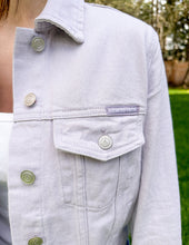 Load image into Gallery viewer, But God Cropped Denim Jacket
