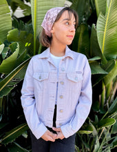 Load image into Gallery viewer, But God Cropped Denim Jacket