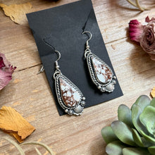 Load image into Gallery viewer, 51 - Sterling Silver Wild Horse Jasper Dangle Earrings by Shay Pfeiffer