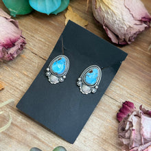 Load image into Gallery viewer, 47 - Sterling Silver Golden Hill Turquoise Stud Earrings by Jason Ogg