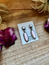 Load image into Gallery viewer, Pink Conch Dangle Earrings – Sterling Silver – Native Made by Marcella James
