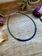Load image into Gallery viewer, Lapis &amp; Sterling Silver Pearl Choker