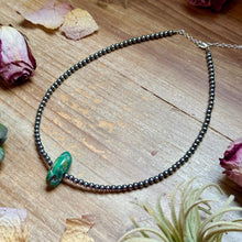 Load image into Gallery viewer, 16” Green &amp; Brown Turquoise Necklace – Sterling Silver