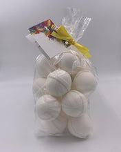 Load image into Gallery viewer, 14 pack of 1 oz bath bomb fizzies (U-select fragrance) with shea, mango &amp; cocoa butter, gift bag bath fizzies, relax while you moisturize your skin