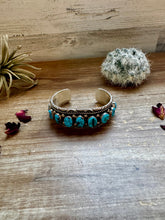 Load image into Gallery viewer, Cuff - Sterling silver Cuff Bracelet with Kingman turquoise