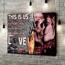 Load image into Gallery viewer, This Is Us Personalized Gothic Couple Sign - Ideal Gothic Decor For Home