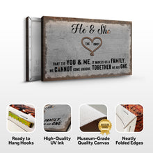 Load image into Gallery viewer, He And She You And Me Together Sign