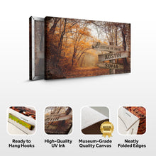 Load image into Gallery viewer, Autumn Road Couple Name Sign