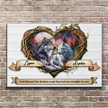Load image into Gallery viewer, Couple Wolves Sign III