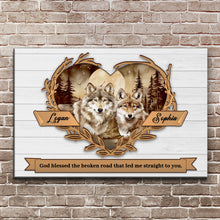 Load image into Gallery viewer, Couple Wolves Sign V