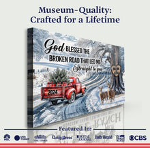 Load image into Gallery viewer, Personalized God Blessed The Broken Road Christmas Sign II