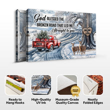 Load image into Gallery viewer, Personalized God Blessed The Broken Road Christmas Sign II
