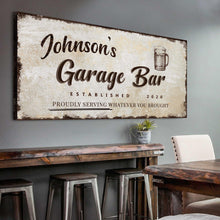Load image into Gallery viewer, Garage Bar Sign VIII