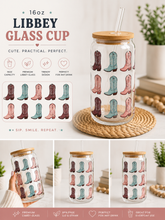 Load image into Gallery viewer, Cowgirl Boots Glass Cup