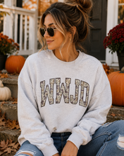 Load image into Gallery viewer, WWJD Camo Sweatshirt | What Would Jesus Do Crewneck