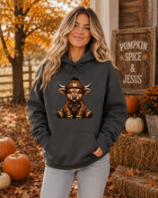 Load image into Gallery viewer, Highland Cow Hoodie | Cute Western Cowgirl Hoodie