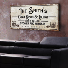 Load image into Gallery viewer, Personalized Cigar Room and Lounge Sign II