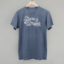 Load image into Gallery viewer, Stars &amp; Stripes White Script