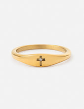 Load image into Gallery viewer, Cross Gemstone Ring