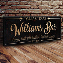 Load image into Gallery viewer, Custom Bar Sign