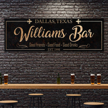 Load image into Gallery viewer, Custom Bar Sign