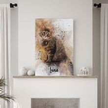Load image into Gallery viewer, Custom Cat Watercolor Portrait