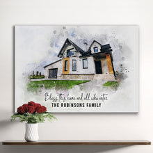 Load image into Gallery viewer, Custom House Watercolor Portrait
