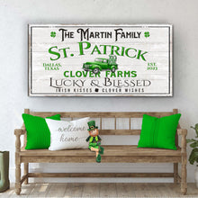 Load image into Gallery viewer, Custom St. Patrick Farmhouse Family Sign