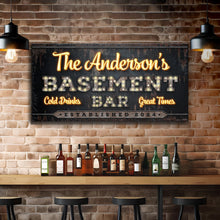 Load image into Gallery viewer, Custom Vintage Rust Basement Bar Sign III