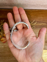 Load image into Gallery viewer, White Buffalo Cuff – Sterling Silver – SF Stamp by Steve Francisco