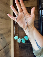 Load image into Gallery viewer, Amazonite Peruvian choker and Sterling Silver Pearls