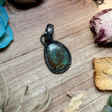 Load image into Gallery viewer, MJ Turquoise Pendant – Sterling Silver