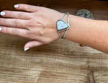 Load image into Gallery viewer, Cuff Bracelet- White Buffalo and Sterling silver