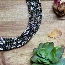 Load image into Gallery viewer, Wampum Shell &amp; Sterling Silver Necklace 4mm 16"