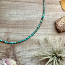 Load image into Gallery viewer, Turquoise Heishi &amp; Hematite Necklace – 18"